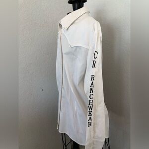 CR Ranch Wear women’s off white button down show shirt